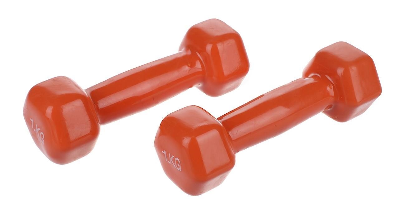 دمبل ایروبیک روکش دار 1 کیلوگرمی بسته دو عددی