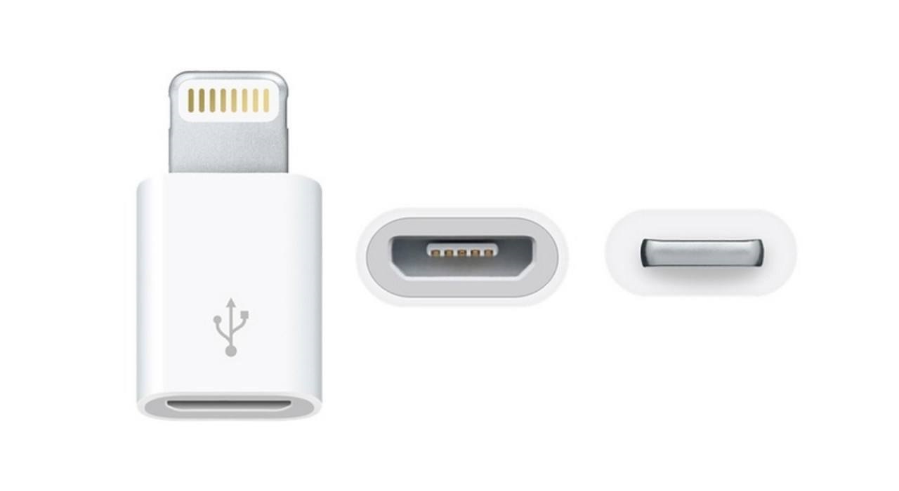 تبدیل micro USB به لایتنینگ مدل lightning adapter