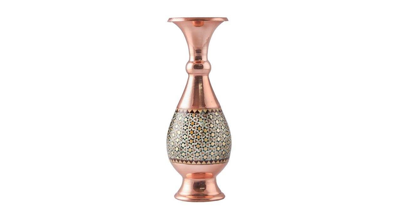 گلدان خاتم کاری خاتم کوروش_کروبی طرح فیروزه کد 141255