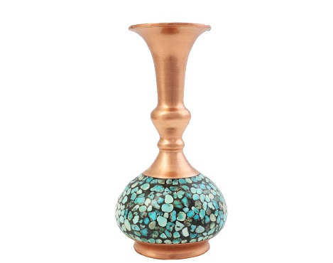 گلدان فیروزه کوبی کد 1107