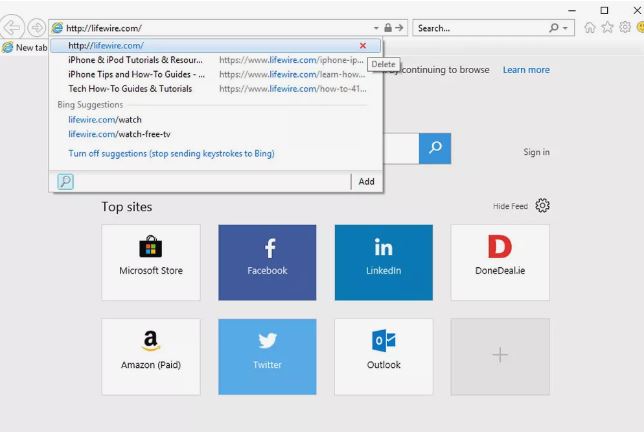 پاک کردن تاریخچه‌ی نوار جستجو در Internet Explorer