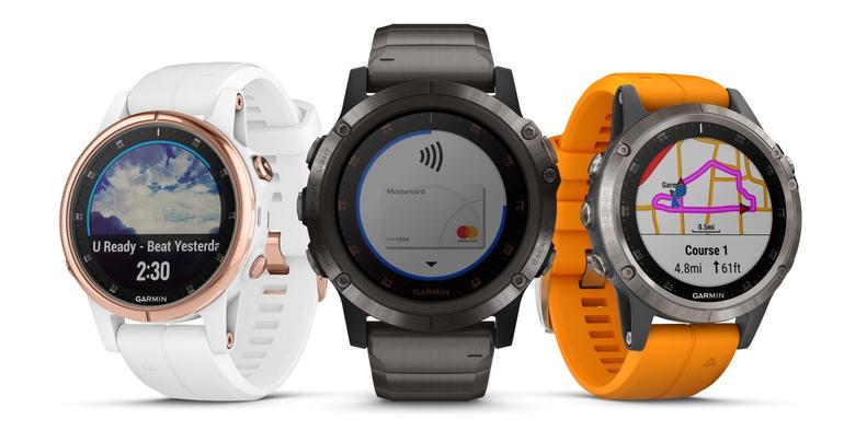 ساعت مچی هوشمند گارمین مدل fenix 5s plus sapphire