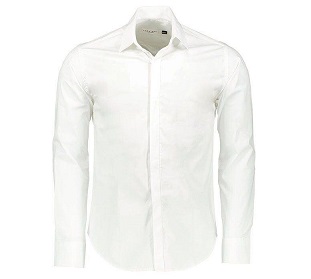 پیراهن آستین بلند سفید مردانه