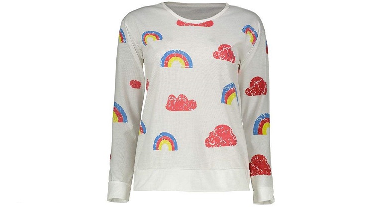 تی شرت زنانه مدل Rainbow