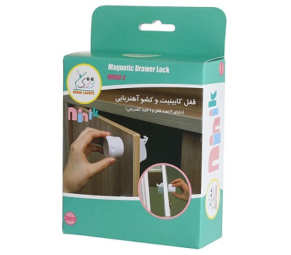 قفل کشو و کابینت آهنربایی"نی نی ک" مدل N9357-2 بسته 2 عددی