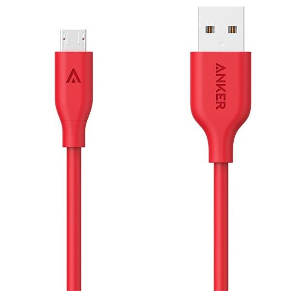 کابل تبدیل USB به microUSB انکر مدل A8132 PowerLine طول 0.9 متر