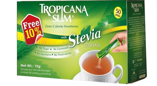 بسته 50+5 عددی شیرین کننده تروپیکانا اسلیم مدل Stevia