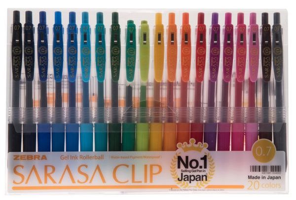 روان نویس 20 رنگ زبرا مدل Sarasa Clip