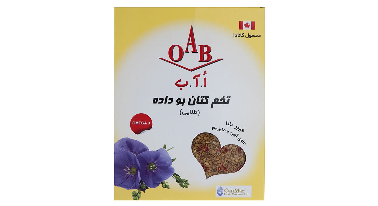 تخم کتان بو داده اُ آ ب مقدار 200 گرم