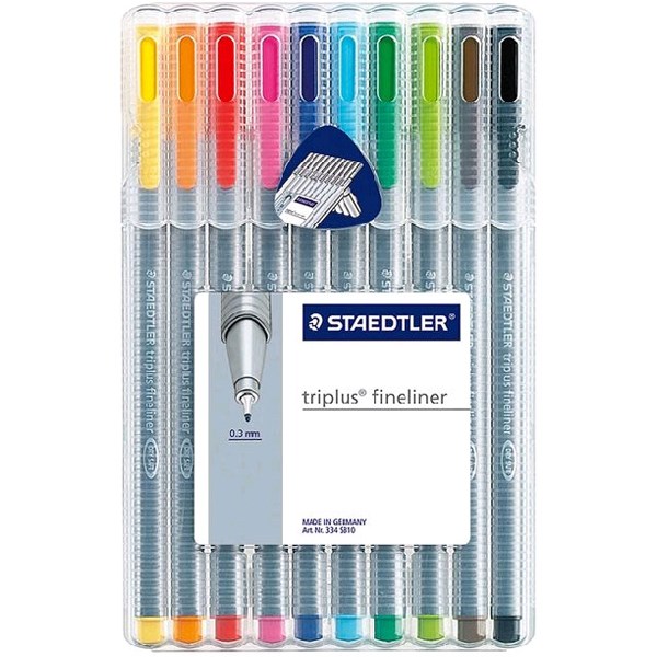 روان نویس 10 رنگ استدلر مدل Triplus Fineliner