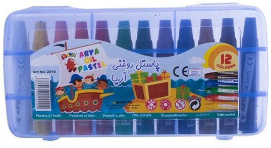 پاستل روغنی 12 رنگ آریا کد 2010