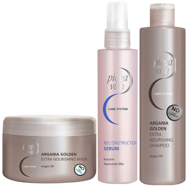 مجموعه شامپو، ماسک و اسپری نرم کننده، بازسازی و تقویت کننده مو پیگاویوا حاوی روغن آرگان و کراتینه