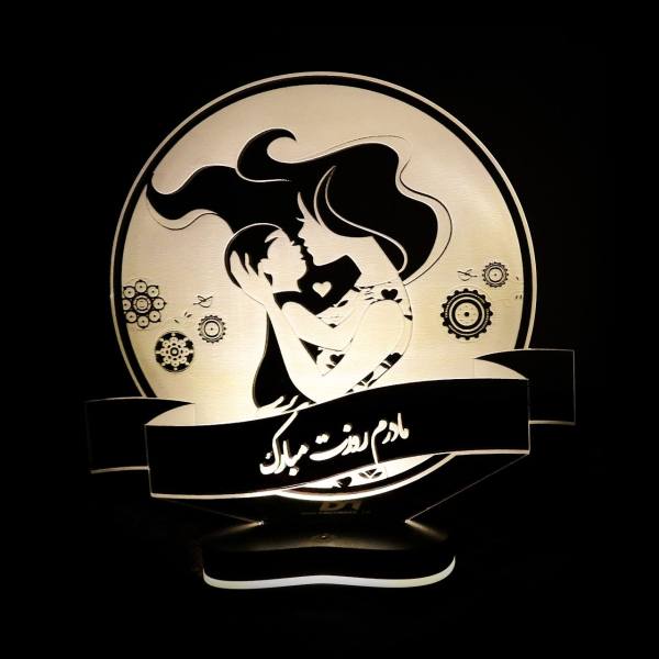 چراغ خواب سه بعدی گالری دکوماس طرح مادر 6 کد DMS138