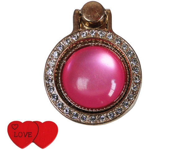 حلقه نگهدارنده موبایل مدل Fantasy Ring کد 01 همراه استیکر موبایل طرح Love