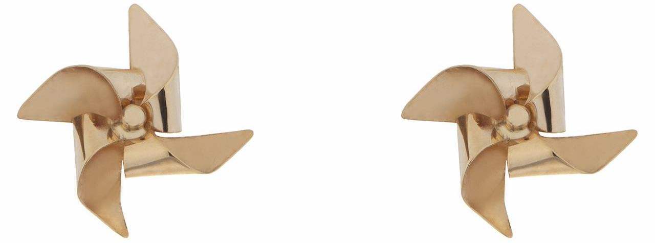 گوشواره طلا 18 عیار طرح فرفره مدل 319