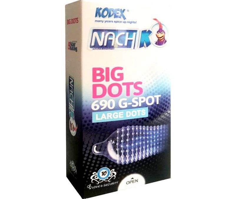 کاندوم خاردار ناچ کدکس مدل BIG DOTS بسته 10 عددی