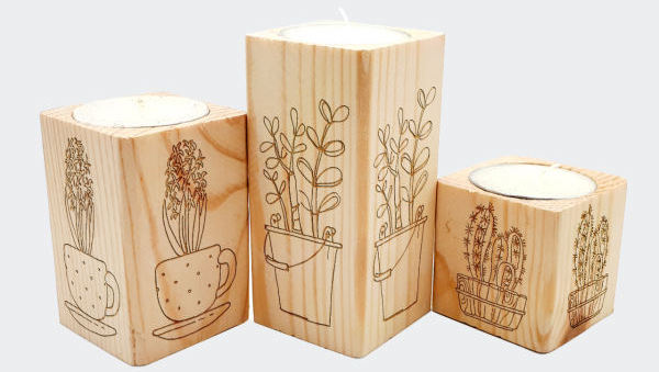 جاشمعی بنی دکو طرح گلدان کد 018 مجموعه 3 عددی