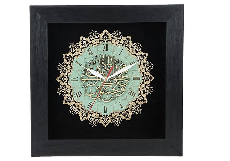 ساعت معرق دی ان دی طرح خوشنویسی پنج تن کد TJ 027
