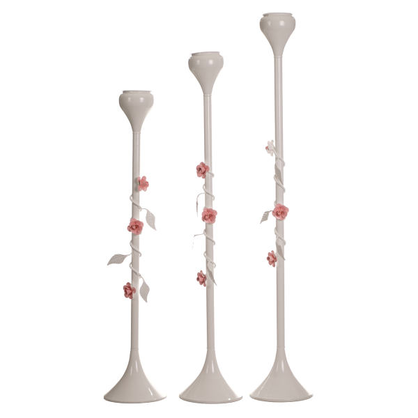 جاشمعی فورژسازان مدل غزل گلدار بزرگ مجموعه سه عددی