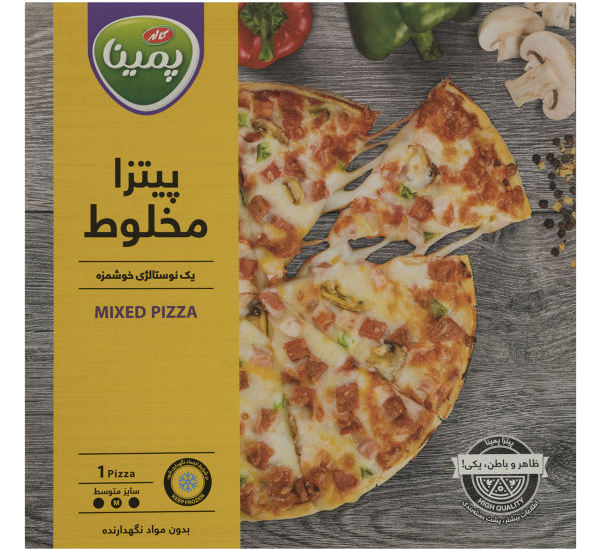 پیتزا مخلوط پمینا کاله مقدار 360 گرم