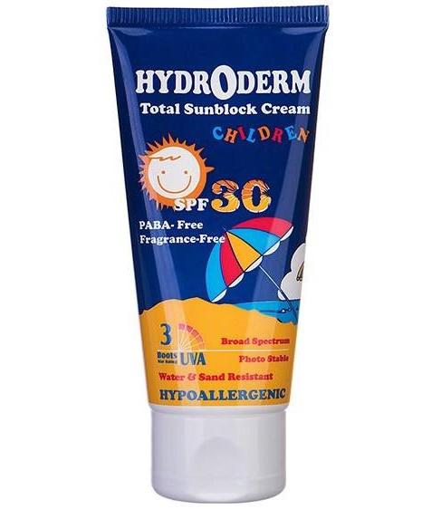 کرم ضد آفتاب کودکان هیدرودرم مدل Children SPF30 حجم 50 میلی لیتر
