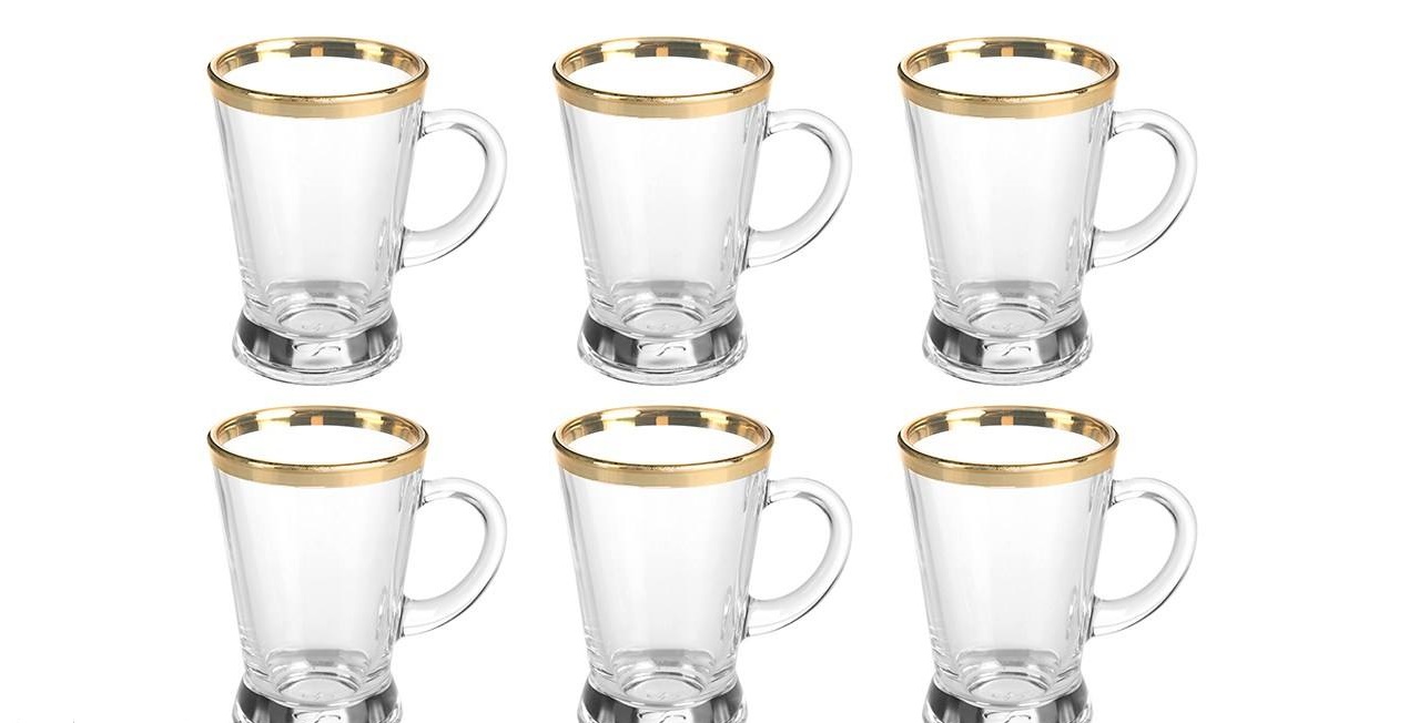 استکان پاشاباغچه سری هیبلی کد 55073 بسته 6 عددی