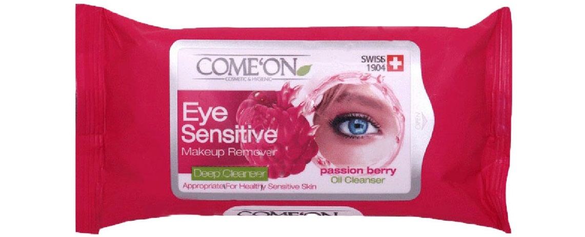 دستمال مرطوب پاک کننده آرایش چشم کامان مدل EYE SENSITIVE