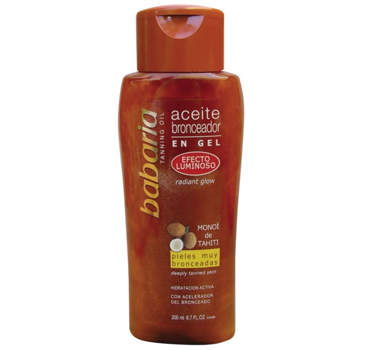 ژل برنز باباریا مدل اکلیل و نارگیل حجم 200 میلی لیتر