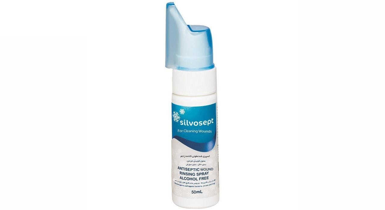 اسپری ضد عفونی کننده زخم کیتوتک مدل Silvosept Anti-Microbial Wound