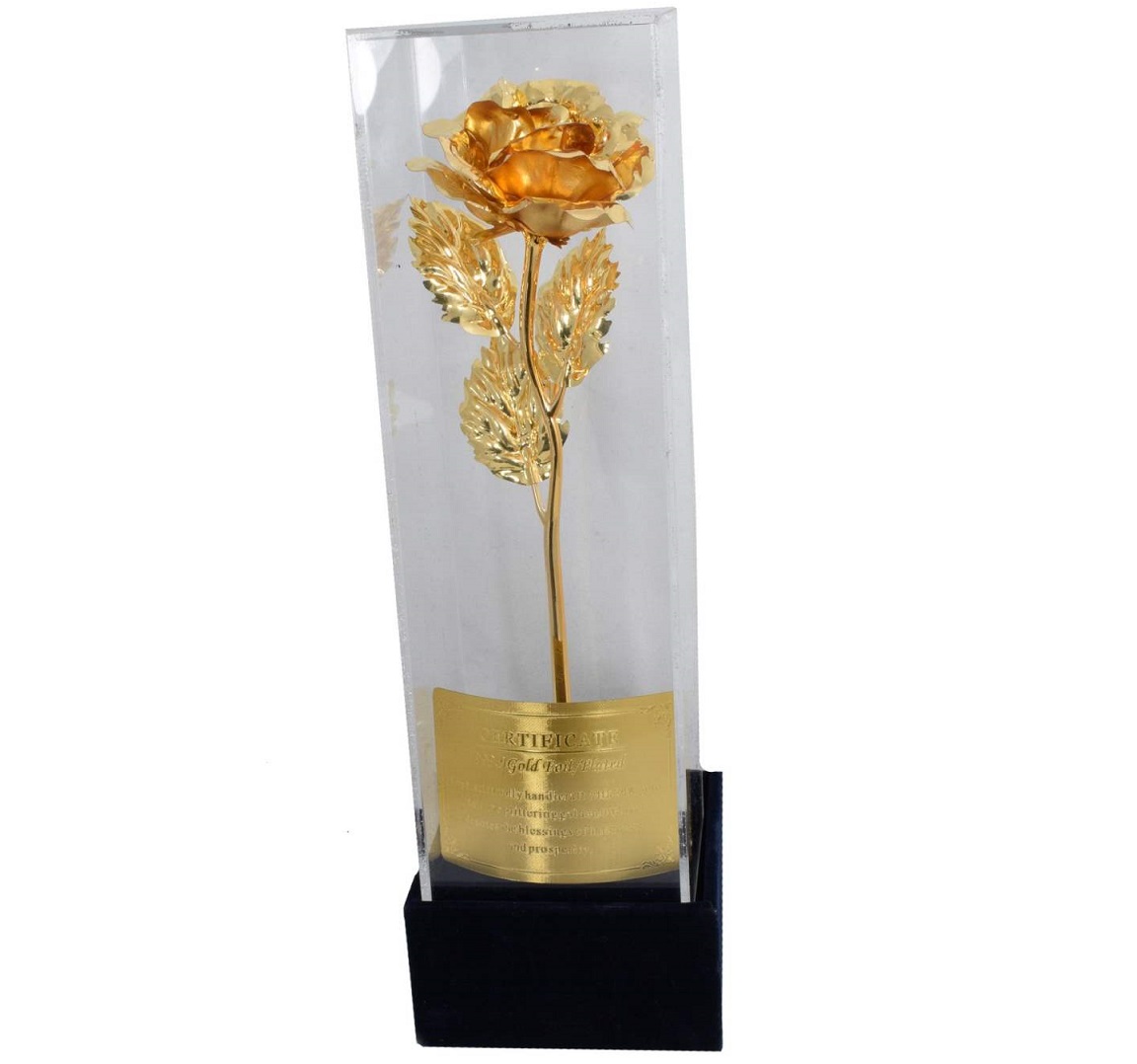 شاخه گل رز آب طلا مدل Golden Rose 01