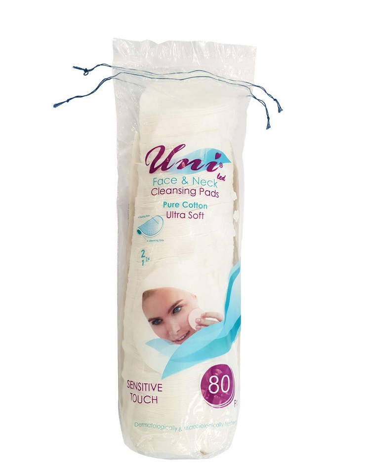پد پاک کننده آرایش یونی لد مدل Sensitive Touch بسته 100 عددی