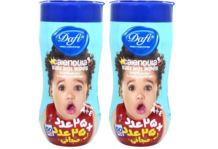دستمال مرطوب کودک دافی مدل Calendula مجموعه 2 عددی