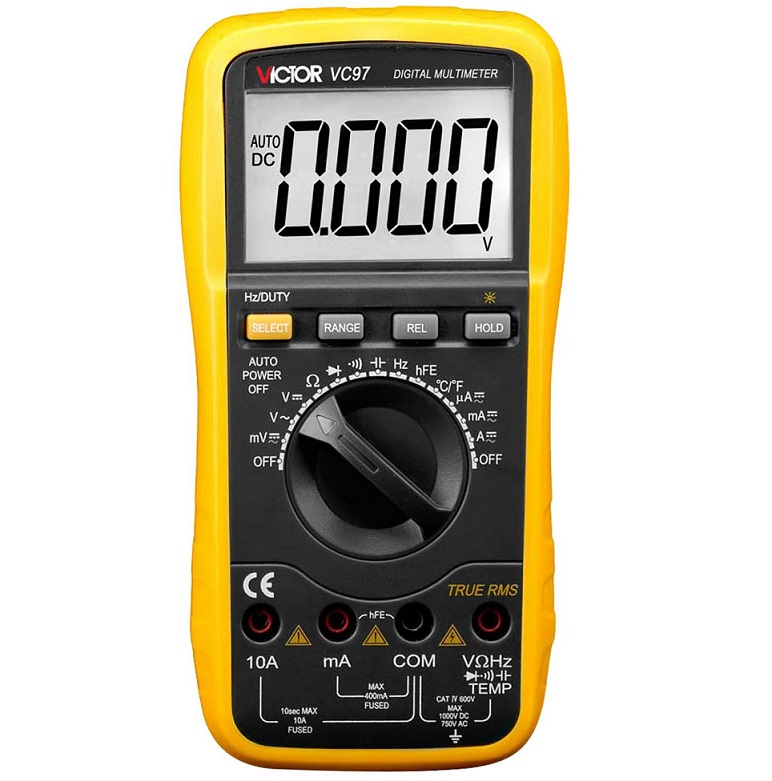 مولتی متر دیجیتال اتورنج سلکتوری AC،DC کارخانه Victor مدل VC97