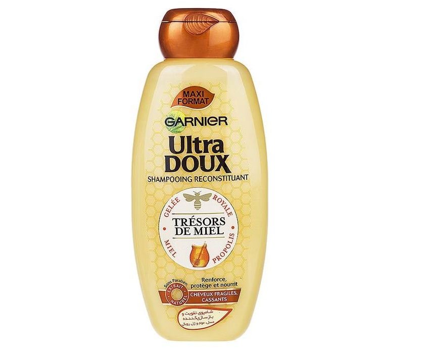 شامپو ترمیم کننده و تغذیه کننده مو گارنیه سری Ultra Doux مدل Honey حجم 400 میلی لیتر