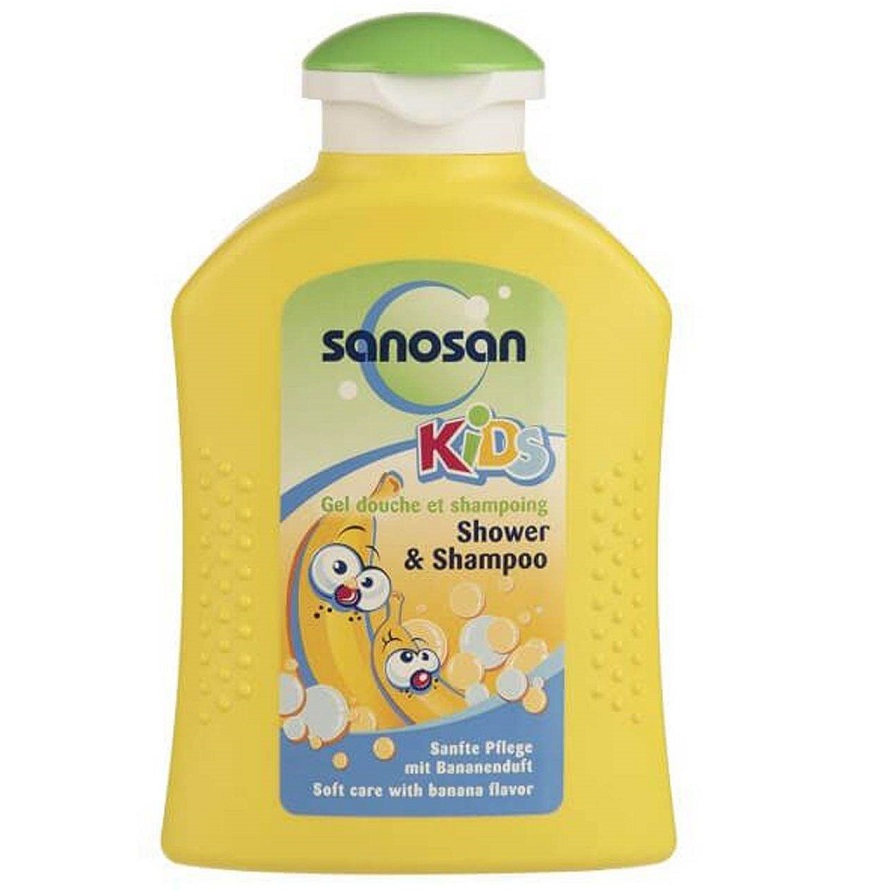 شامپو سر و بدن بچه سانوسان مدل Kids Banana حجم 200 میلی لیتر