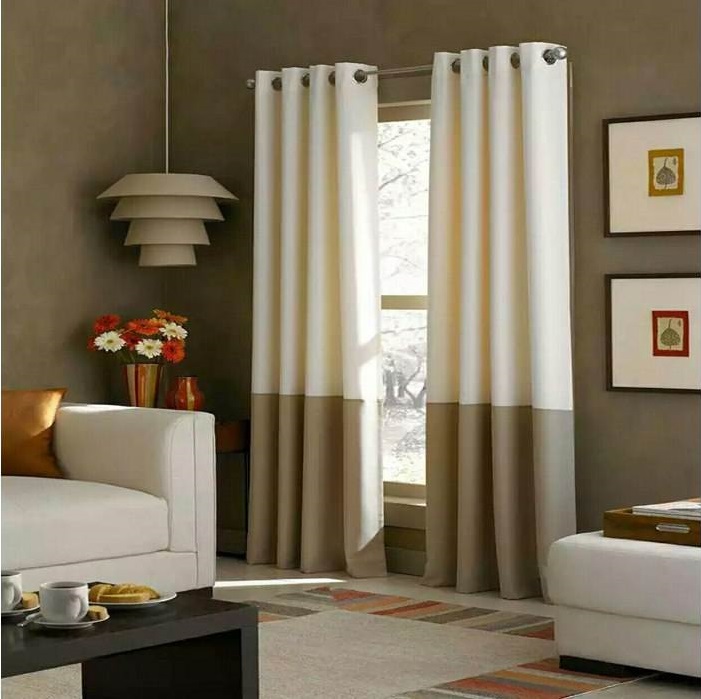 مجموعه دو عددی پرده کتان دورنگ مدل Kd12
