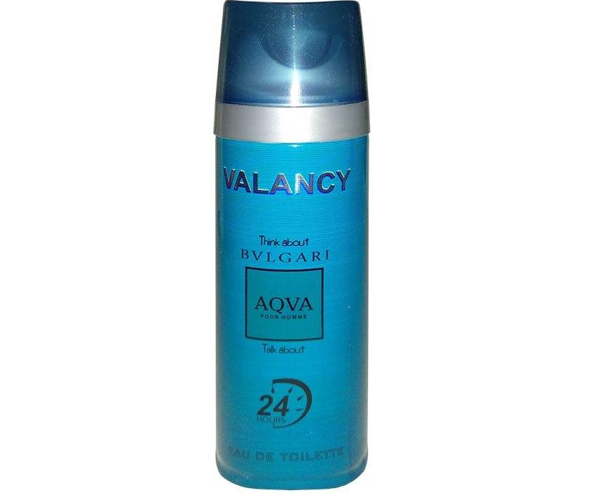 اسپری خوشبو کننده بدن مردانه والانسی مدل Bvlgari Aqva حجم 200 میلی لیتر