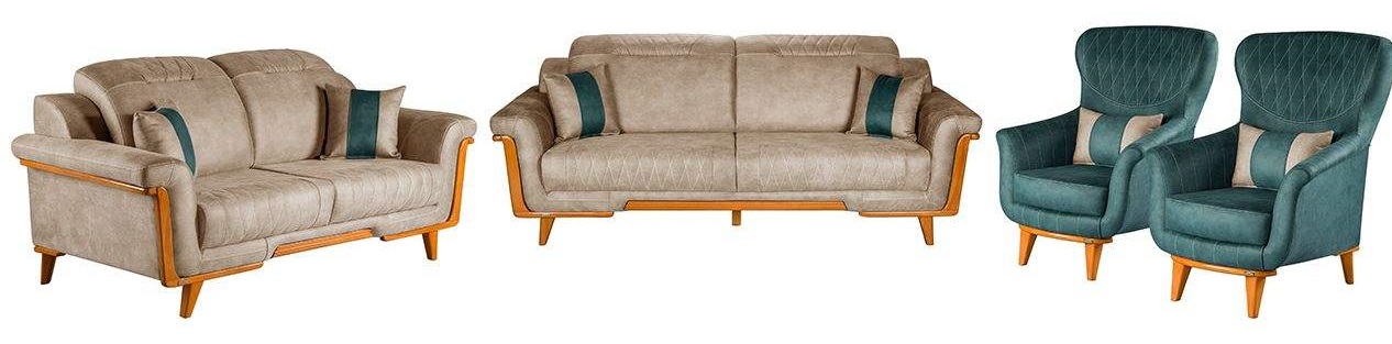 مبل راحتی هفت نفره چشمه نور کد MA-404.CR-GR-N