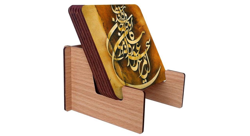 زیرلیوانی ژیوار طرح تایپوگرافیک مجموعه 6 عددی