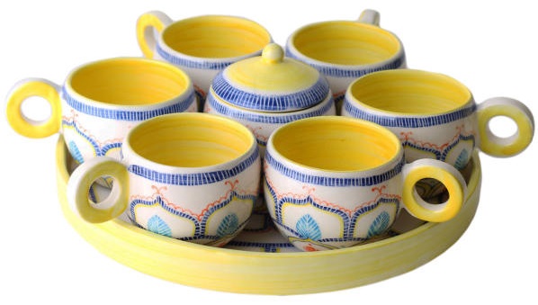 سرویس چایخوری سرامیکی طرح گلبرگ کد N13