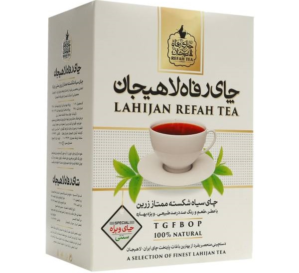 بسته چای سیاه رفاه لاهیجان مدل شکسته ممتاز زرین