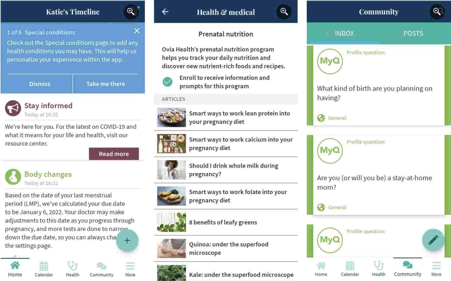 5. اپلیکیشن Ovia Pregnancy Tracker