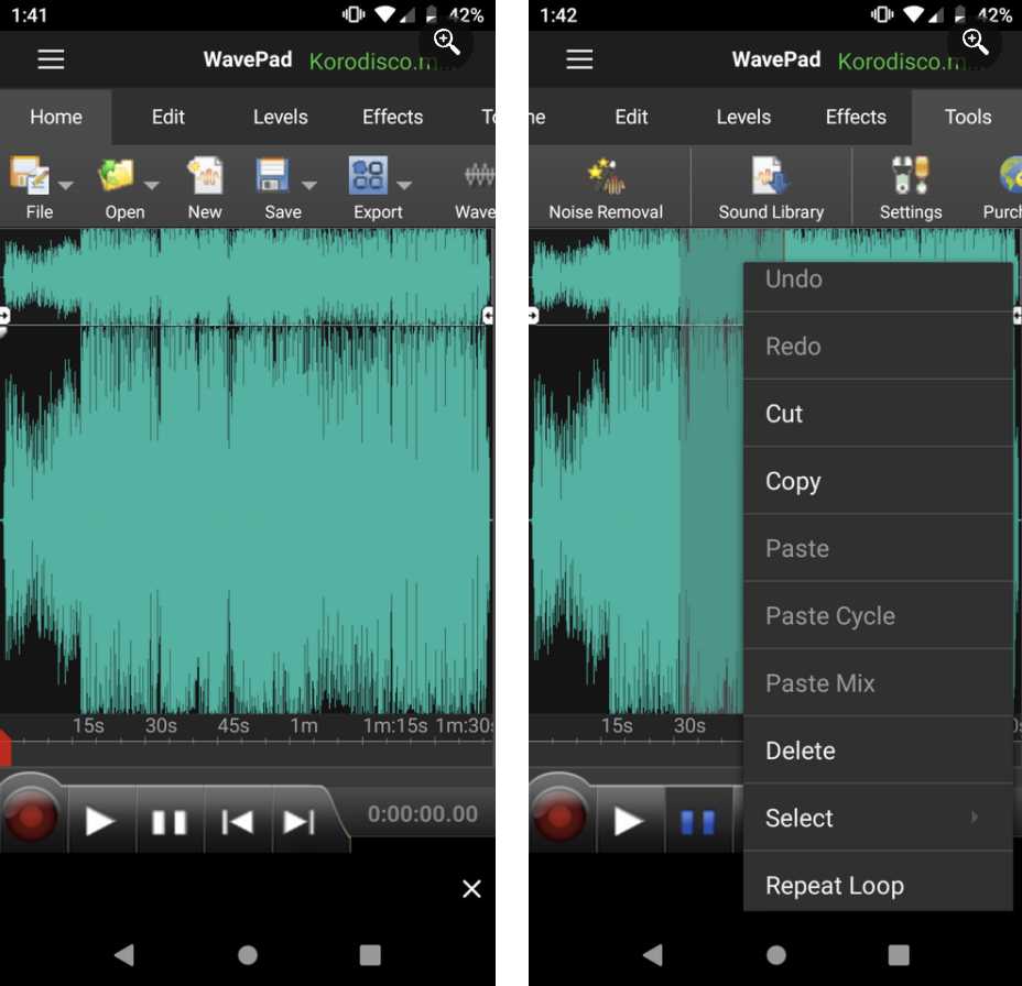 3. اپلیکیشن WavePad