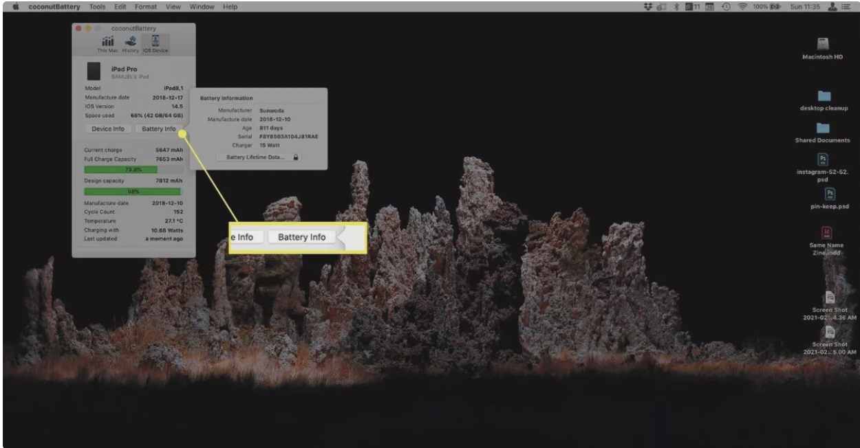 نرم افزار تست سلامت باطری آیپد
