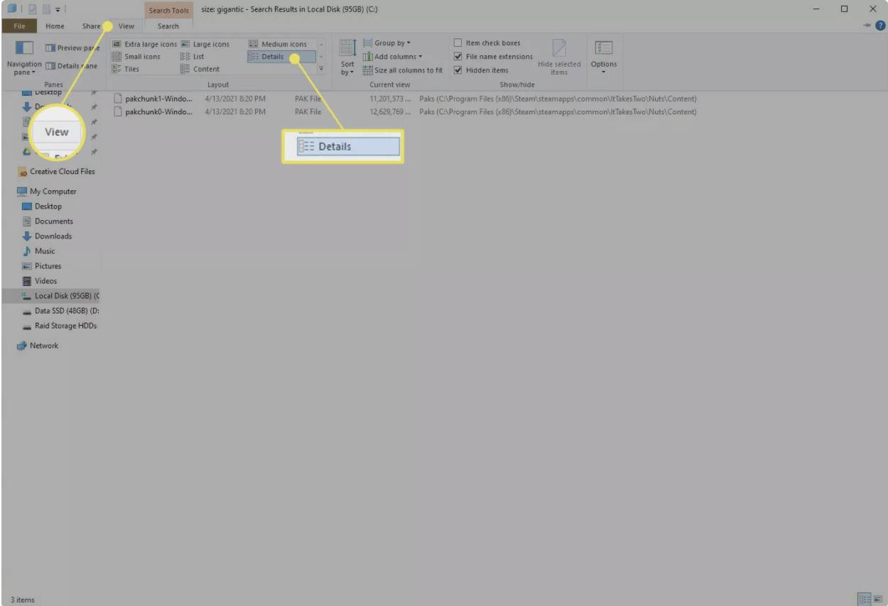 فایل های پرحجم در ویندوز