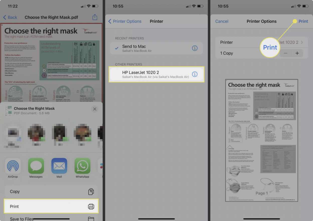 اتصال چاپگر به آیفون