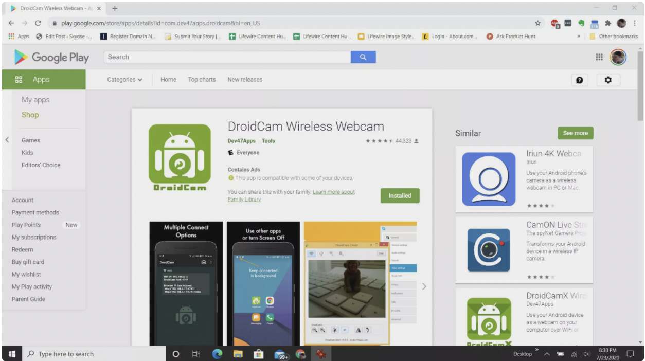 برنامه DroidCam