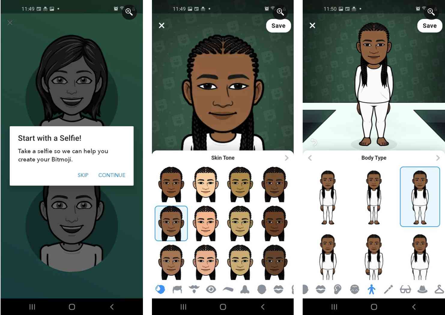 2. اپلیکیشن Bitmoji