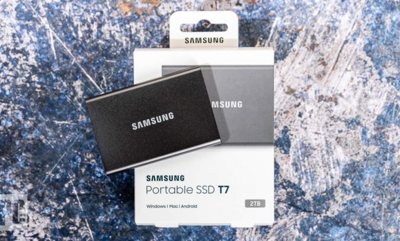 اس اس دی اکسترنال سامسونگ مدل T7 ظرفیت 1 ترابایت