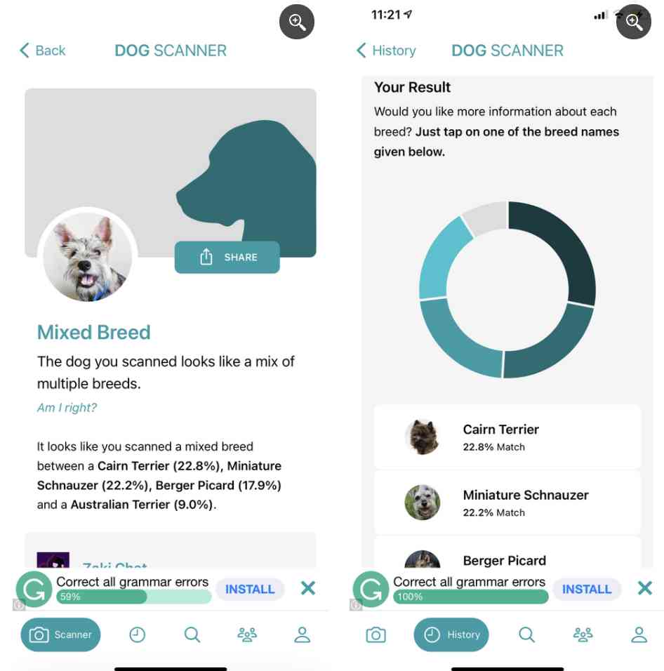 5. اپلیکیشن Dog Scanner